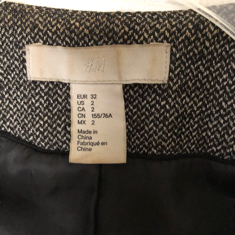 H & M Herringbone Open Front Jacket - image 4